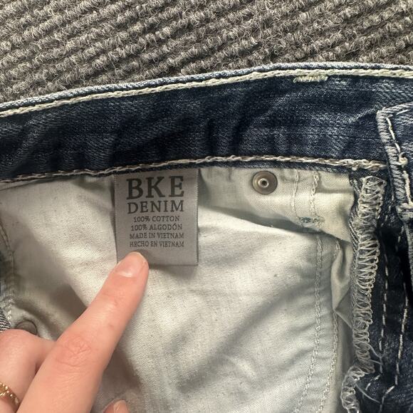 Vintage Y2K Mens BKE Tyler Straight Embroidered Pocket Baggy Jeans W28xL28 - Picture 7 of 7